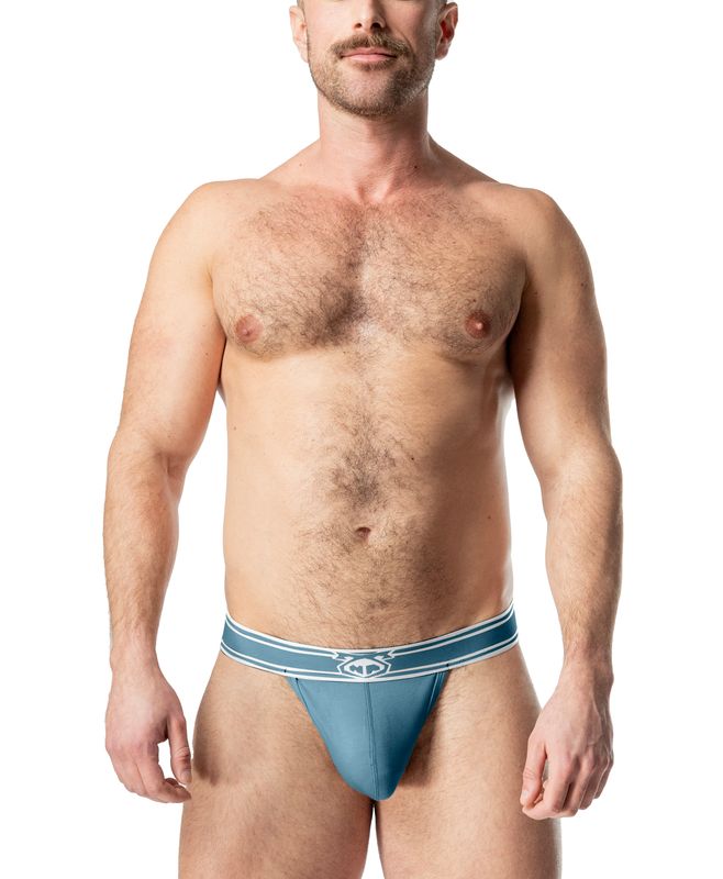 NASTY PIG CORE THONG LIGHT TEAL/WHITE