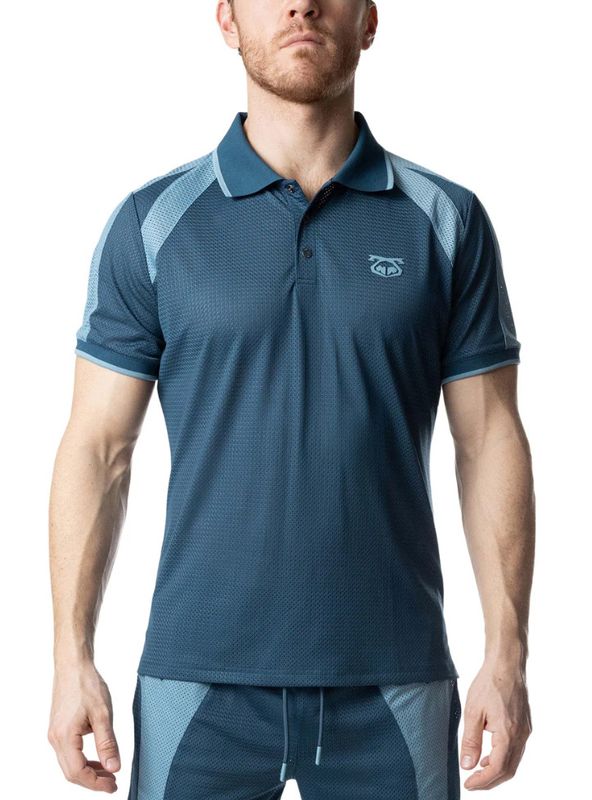 NASTY PIG STRIDE POLO DARK TEAL/LIGHT TEAL