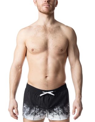 NASTY PIG OXIDIZE SWIM TRUNK BLACK/WHITE