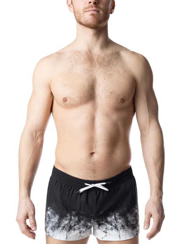 NASTY PIG OXIDIZE SWIM TRUNK BLACK/WHITE