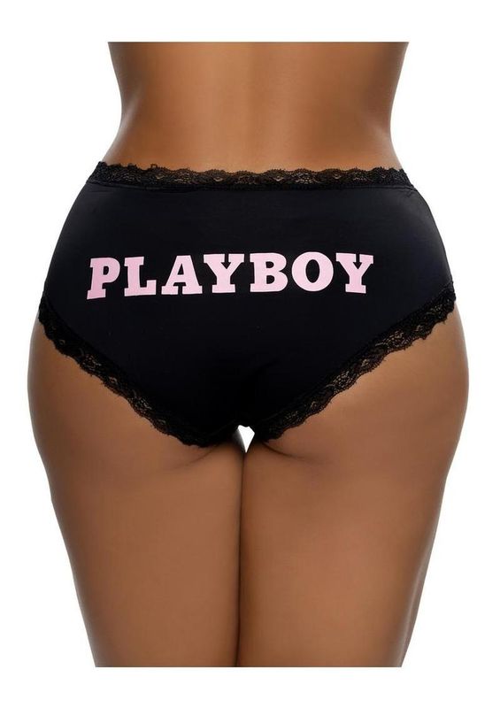 PLAYBOY ULTRA SOFT PANTY BLACK/PINK