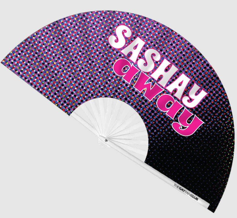 GAY FAN CLUB SASHAY AWAY UV BAMBOO CLACK FAN
