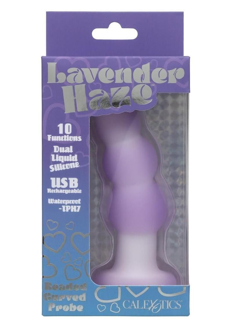 LAVENDER HAZE BEADED CURVED PROBE PURPLE LAVENDER HAZE BEADED CURVED PROBE PURPLE