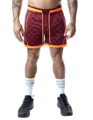 NASTY PIG RIVAL RUGBY SHORT BURGUNDY/VIBRANT ORANGE NASTY PIG RIVAL RUGBY SHORT BURGUNDY/VIBRANT ORANGE