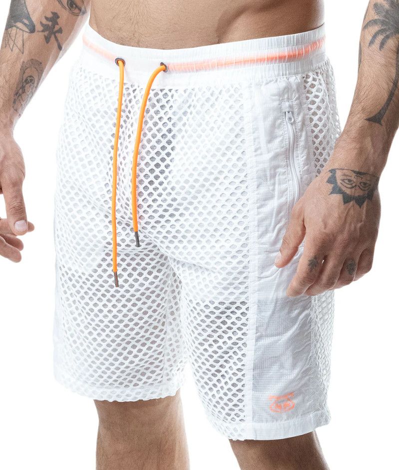 NASTY PIG HYPER CLASSIC SHORT WHITE/VIBRANT ORANGE NASTY PIG HYPER CLASSIC SHORT WHITE/VIBRANT ORANGE, Size: SMALL