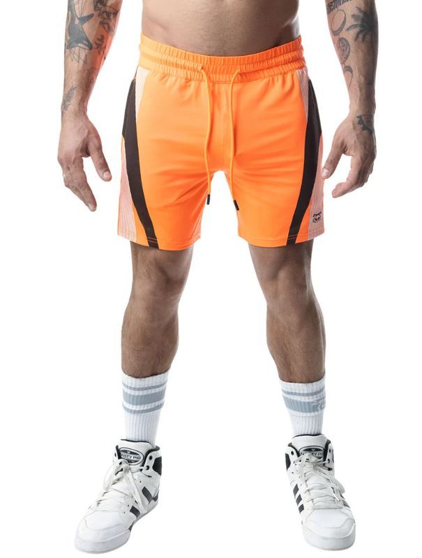 NASTY PIG HYPER RUGBY SHORT VIBRANT ORANGE/WHITE/BLACK