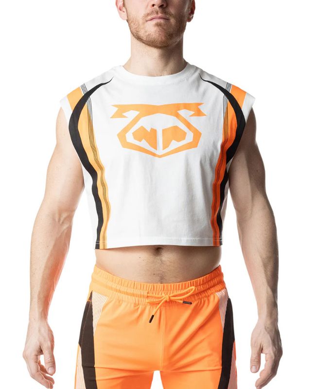 NASTY PIG HYPER CROP TOP WHITE/VIBRANT ORNAGE/BLACK NASTY PIG HYPER CROP TOP WHITE/VIBRANT ORNAGE/BLACK
