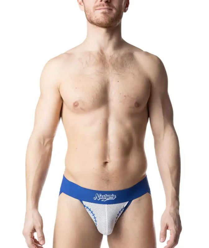 NASTY PIG THIRD BASE JOCK STRAP QUARTZ BLUE/WHITE