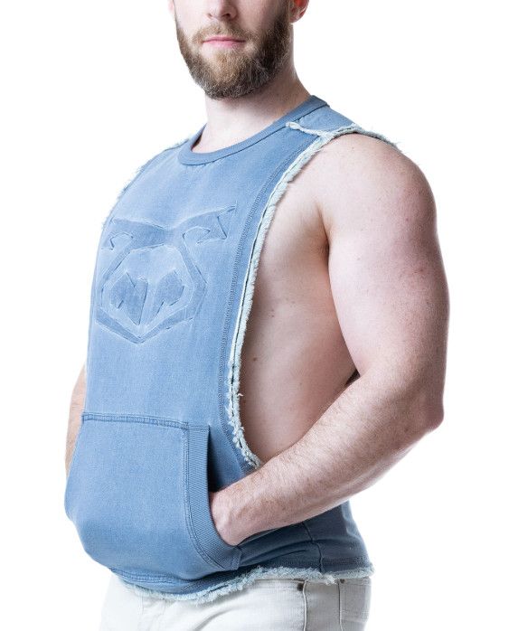 NASTY PIG EMBOSS BRANDMARK SHREDDER TANK TOP MIRAGE BLUE, Size: SMALL