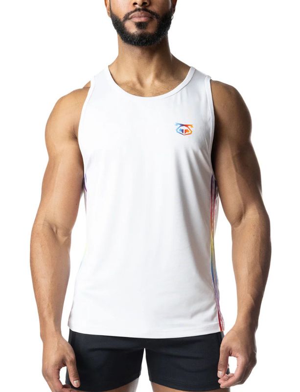 NASTY PIG AURA PRIDE TANK TOP WHITE/MULTI