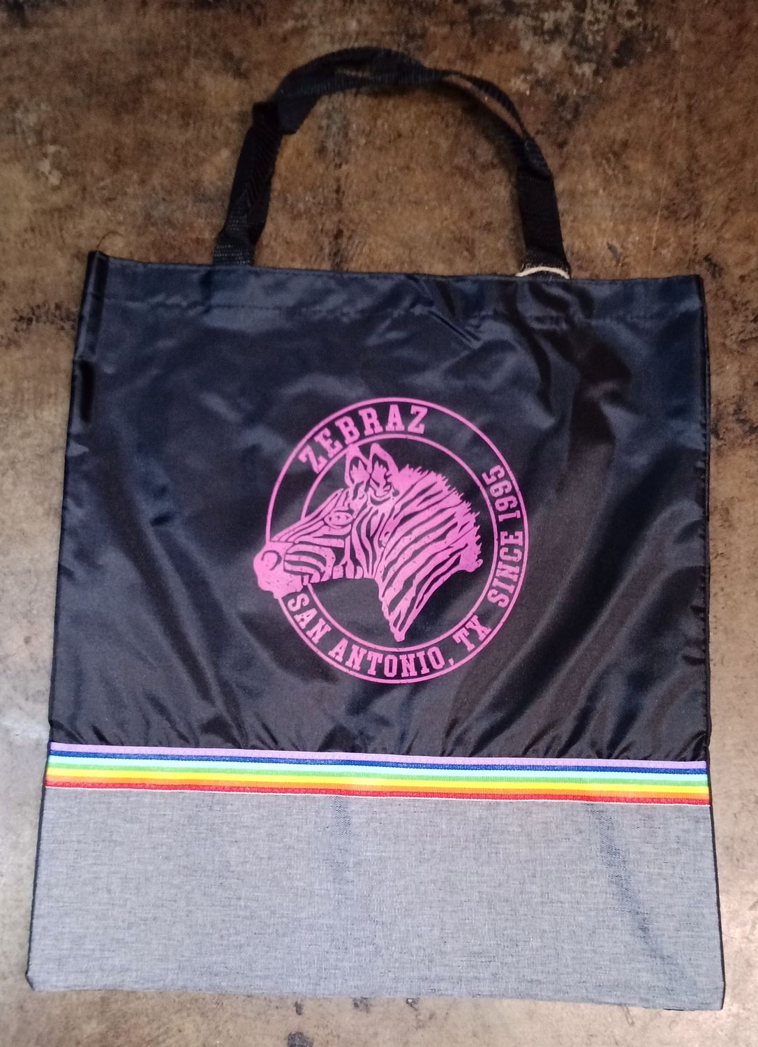 ZEBRAZ BLACK & RAINBOW BAG