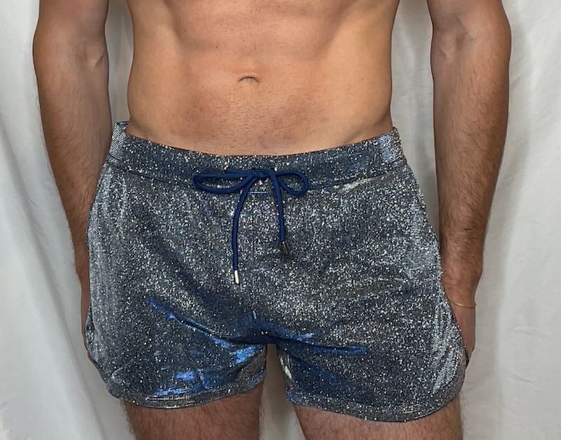 CHRIS TURK SWIM TO CLUB SHORT ROYAL BLUE GLITTER CHRIS TURK SWIM TO CLUB SHORT ROYAL BLUE GLITTER