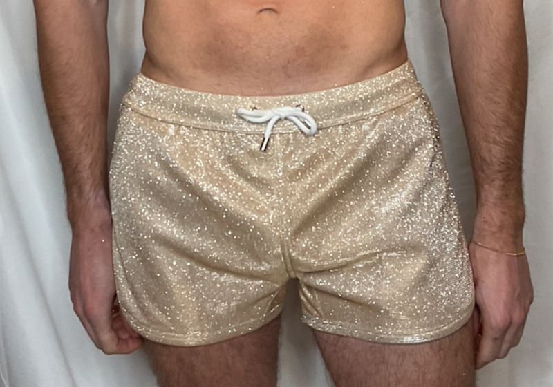 CHRIS TURK SWIM TO CLUB SHORT CHAMPAGNE GLITTER CHRIS TURK SWIM TO CLUB SHORT CHAMPAGNE GLITTER