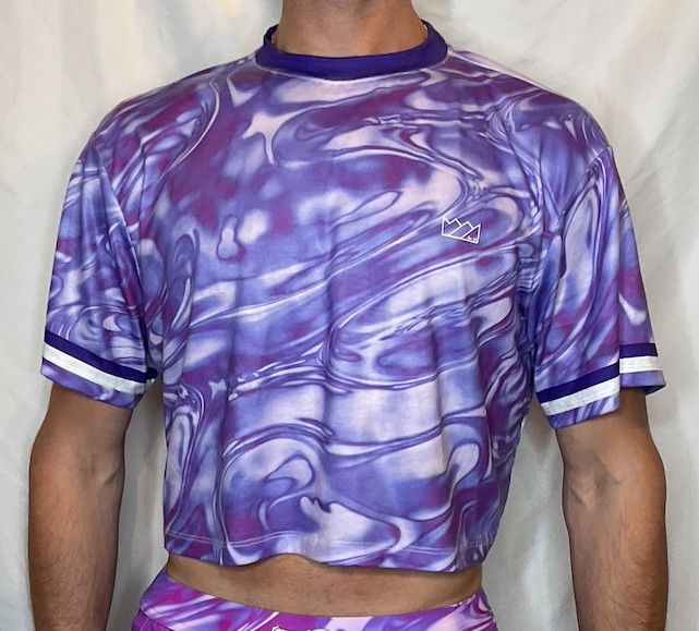 CHRIS TURK CROP TOP WATERMARBLE PURPLE