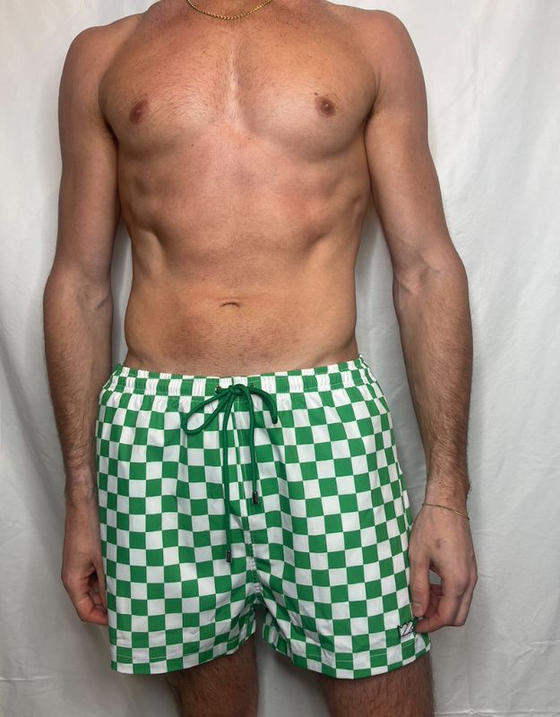 CHRIS TURK SWIM TO GYM SMALL GREEN CHECKER CHRIS TURK SWIM TO GYM SMALL GREEN CHECKER