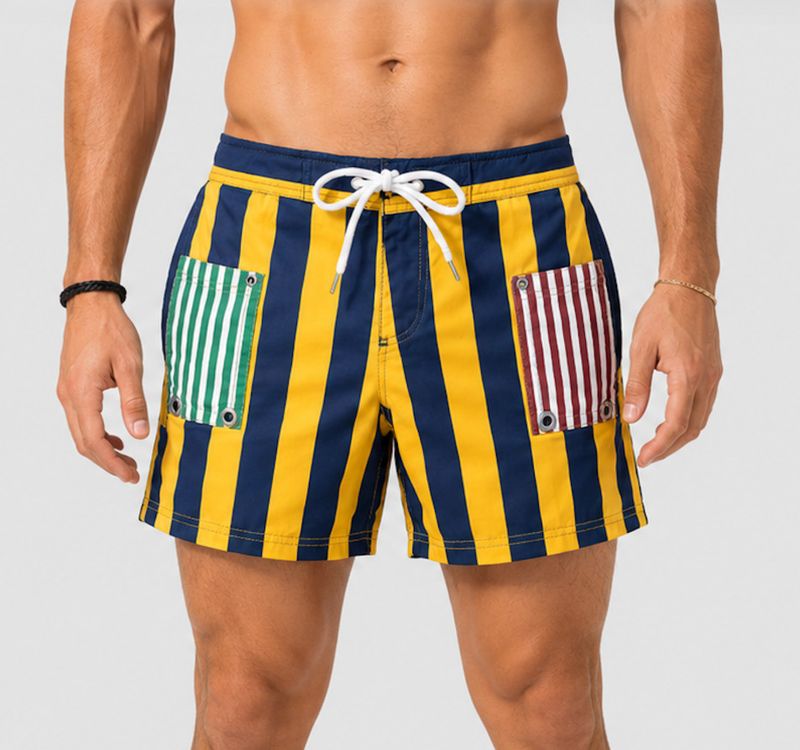 CHRIS TURK STRIPED PREP SWIM SHORT CHRIS TURK STRIPED PREP SWIM SHORT