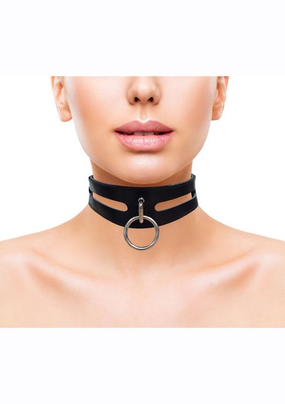 ROUGE LEATHER FASHION BONDAGE COLLAR