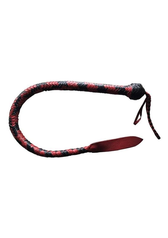 ROUGE LEATHER DEVIL TAIL WHIP BLACK/RED