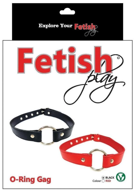 FETISH PLAY VEGAN LEATHER O-RING GAG