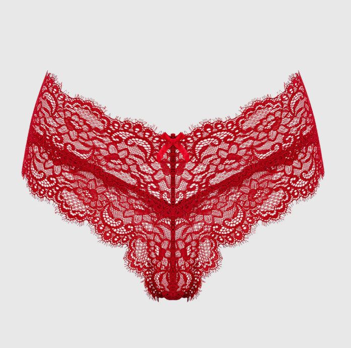 LANA LACE V FRONT G-STRING CRIMSON RED, Size: SMALL