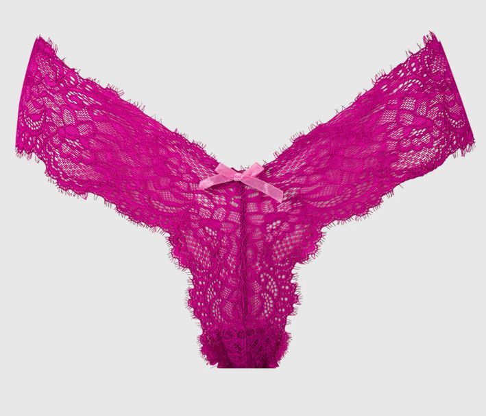 LANA LACE V THONG RASPBERRY LANA LACE V THONG RASPBERRY, Size: SMALL