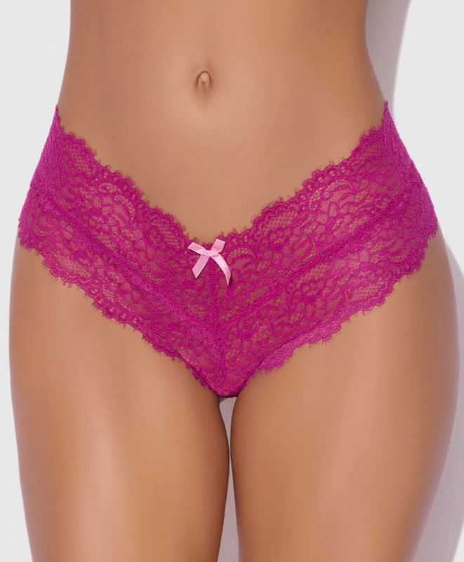 LANA LACE V FRONT G-STRING RASPBERRY