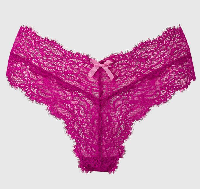 LANA LACE V FRONT G-STRING RASPBERRY LANA LACE V FRONT G-STRING RASPBERRY, Size: SMALL