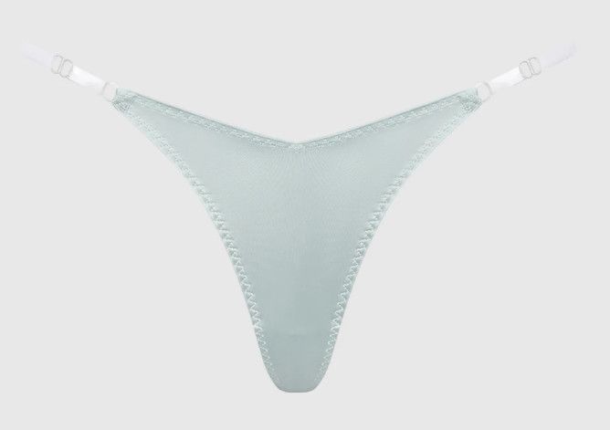 KRYSTAL CLEAR SIDE SLIDER THONG AQUA KRYSTAL CLEAR SIDE SLIDER THONG AQUA, Size: S/M
