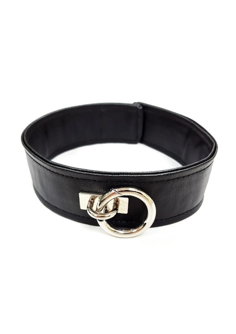 FETISH PLAY VEGAN LEATHER COLLAR FETISH PLAY VEGAN LEATHER COLLAR, Color: BLACK