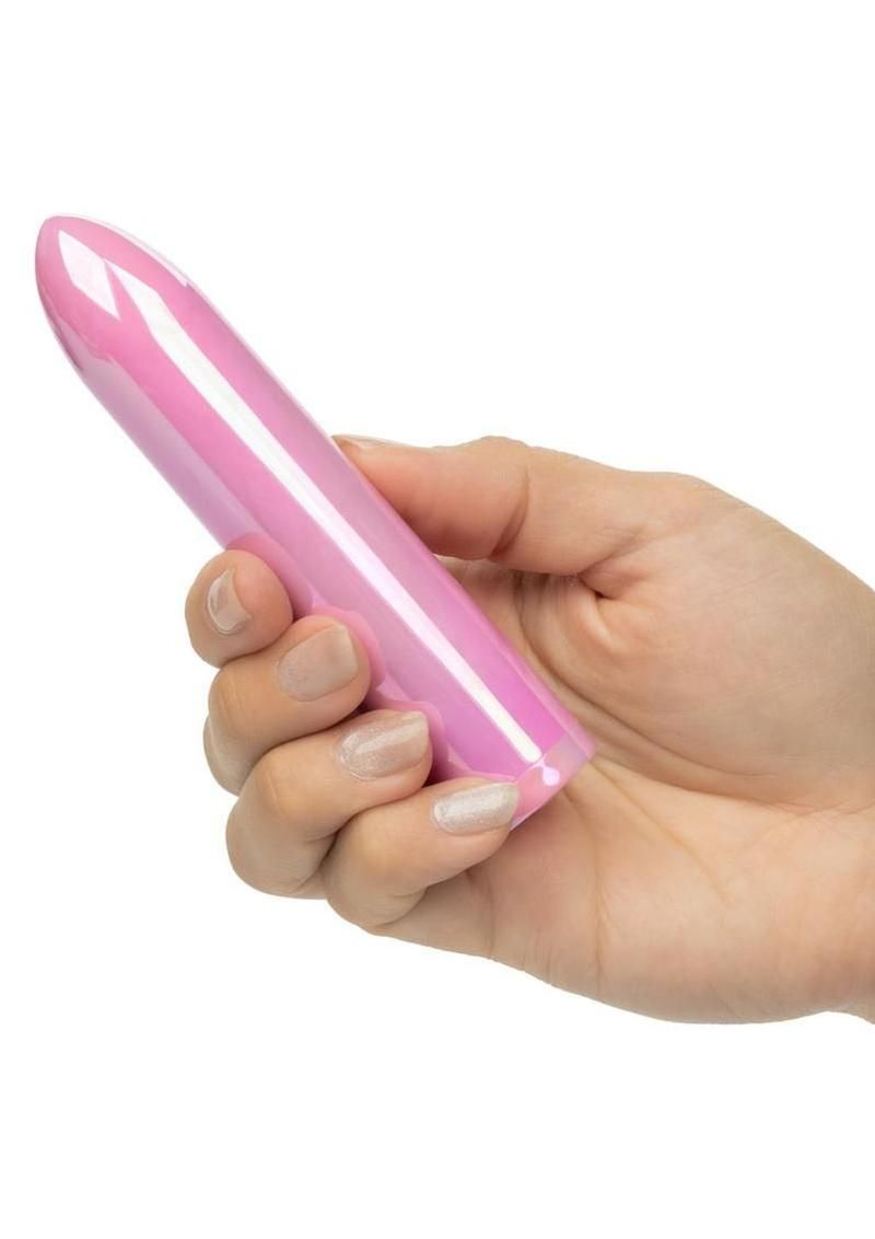 AURA ANGLED SILICONE STIMULATOR, Color: PINK