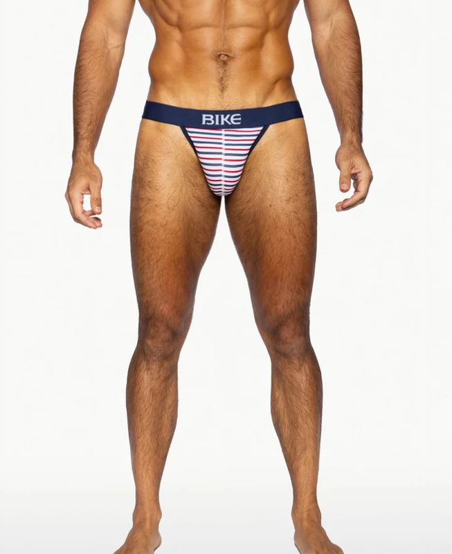 BIKE STRETCH COTTON JOCK BRIEF SAILOR STRIPE