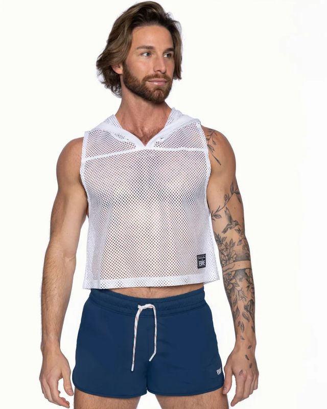BIKE HOODED SLEEVELESS PRACTICE JERSEY WHITE