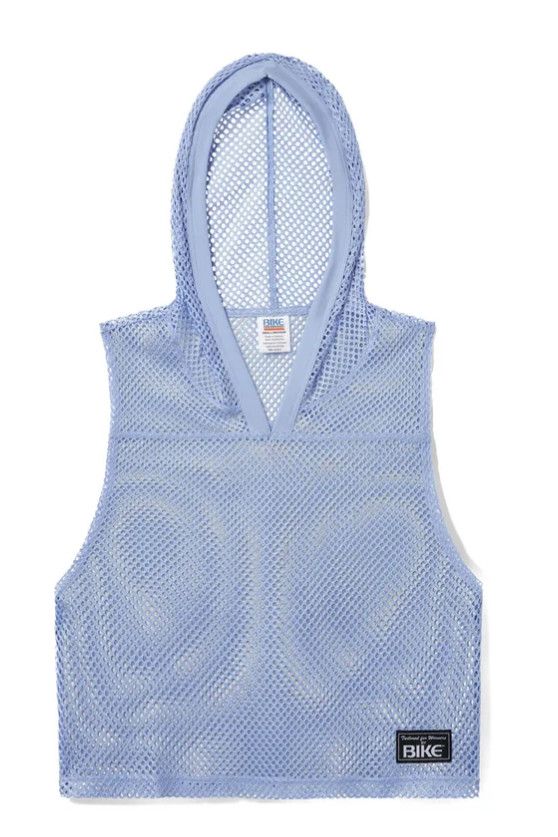 BIKE HOODED SLEEVELESS PRACTICE JERSEY ICE BLUE BIKE HOODED SLEEVELESS PRACTICE JERSEY ICE BLUE, Size: S/M