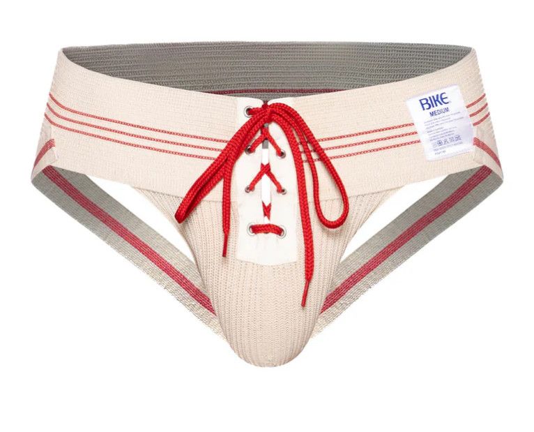 BIKE VINTAGE LACE-UP JOCKSTRAP VINTAGE CREAM BIKE VINTAGE LACE-UP JOCKSTRAP VINTAGE CREAM, Size: SMALL