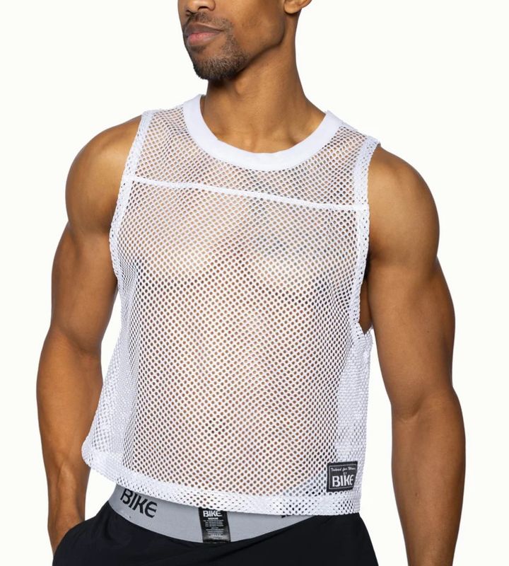 BIKE SLEEVELESS PRACTICE JERSEY WHITE