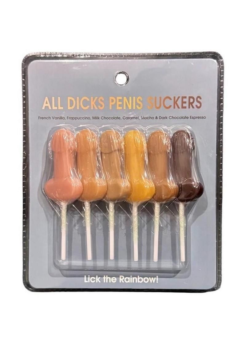 ALL DICKS PENIS SUCKERS 6 PACK ASSORTED FLAVORS ALL DICKS PENIS SUCKERS 6 PACK ASSORTED FLAVORS
