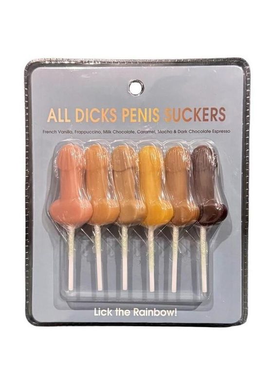 ALL DICKS PENIS SUCKERS 6 PACK ASSORTED FLAVORS ALL DICKS PENIS SUCKERS 6 PACK ASSORTED FLAVORS