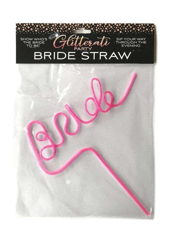 GLITTERATI BRIDE STRAW PINK