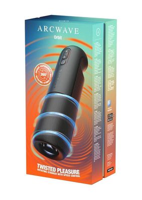 ARCWAVE ORBIT SILICONE ROTATING STROKER BLACK ARCWAVE ORBIT SILICONE ROTATING STROKER BLACK
