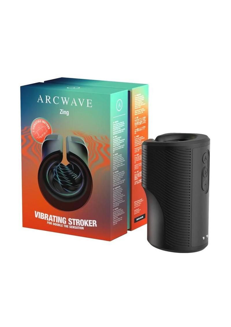 ARCWAVE ZING SILICONE VIBRATING HALF SLEEVE DUAL MOTOR MASTURBATOR BLACK ARCWAVE ZING SILICONE VIBRATING HALF SLEEVE DUAL MOTOR MASTURBATOR BLACK