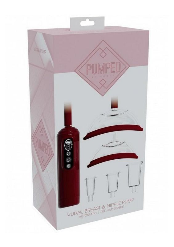 PUMPED AUTOMATIC VAGINA, BREAST & NIPPLE PUMP RED