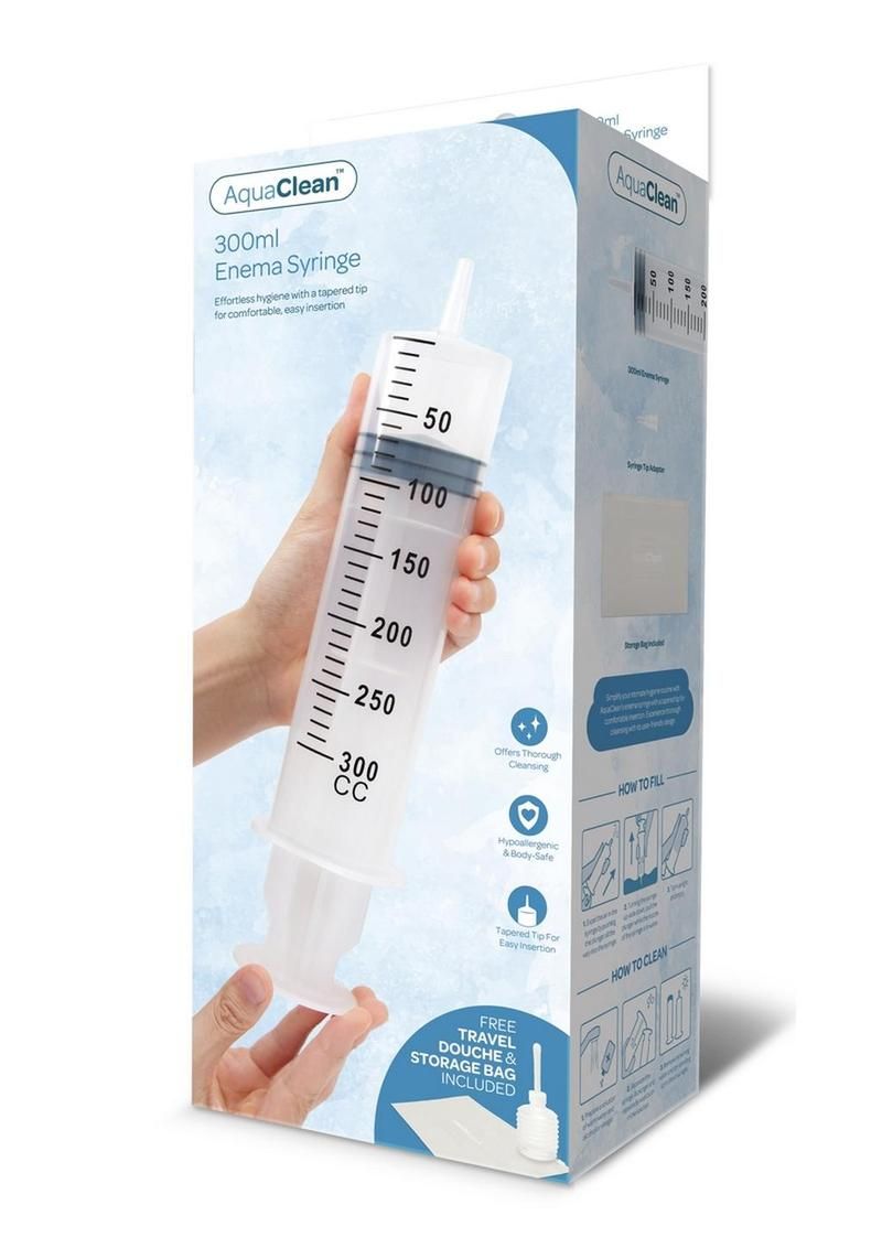 AQUACLEAN CLEAR ENEMA SYRINGE, Size: 300CC