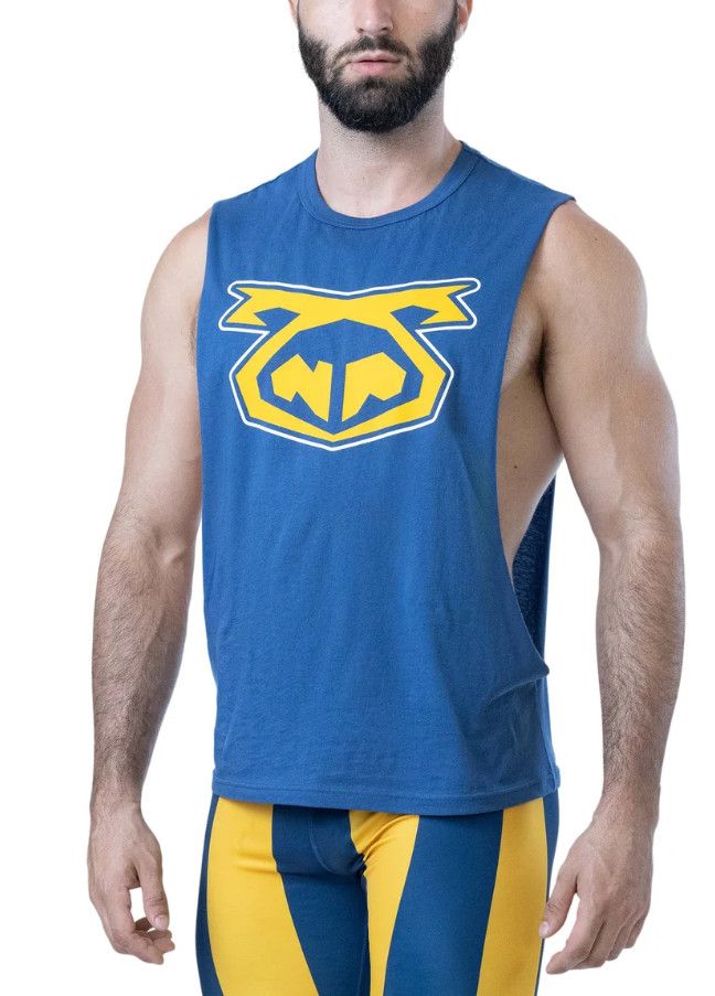 NASTY PIG BRANDMARK SHREDDER TANK TOP 3.0 CADET BLUE/GOLDENROD/WHITE NASTY PIG BRANDMARK SHREDDER TANK TOP 3.0 CADET BLUE/GOLDENROD/WHITE, Size: SMALL