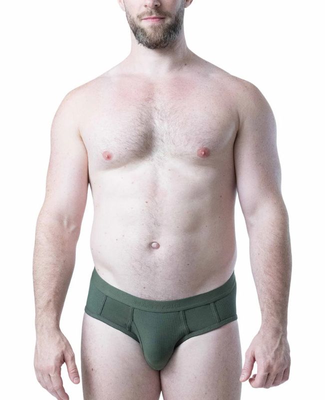 NASTY PIG SHRED Y-FRONT BRIEF ARMY GREEN