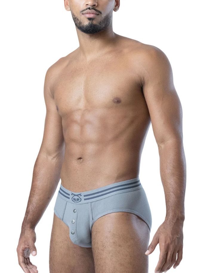 NASTY PIG THERMO CLASSIC BRIEF SHARK GREY/FOSSIL GREY, Size: SMALL