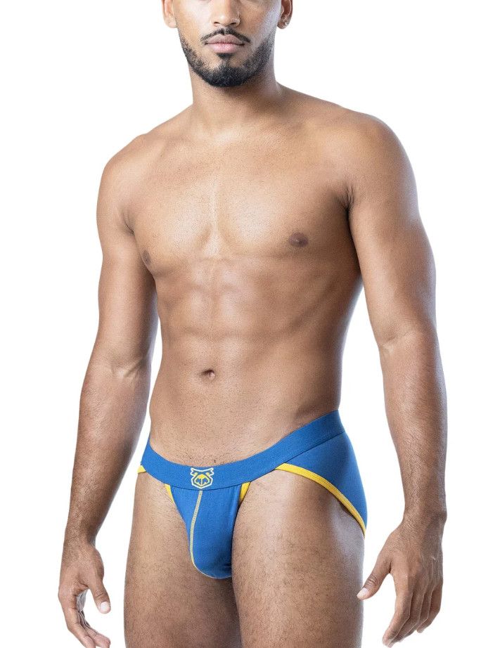 NASTY PIG DEADLIFT SPORT BRIEF CADET BLUE/GOLDENROD NASTY PIG DEADLIFT SPORT BRIEF CADET BLUE/GOLDENROD, Size: SMALL