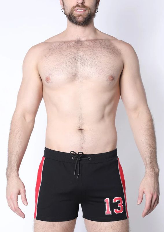 CELLBLOCK 13 FIELD GOAL ZIPPER SHORT RED
