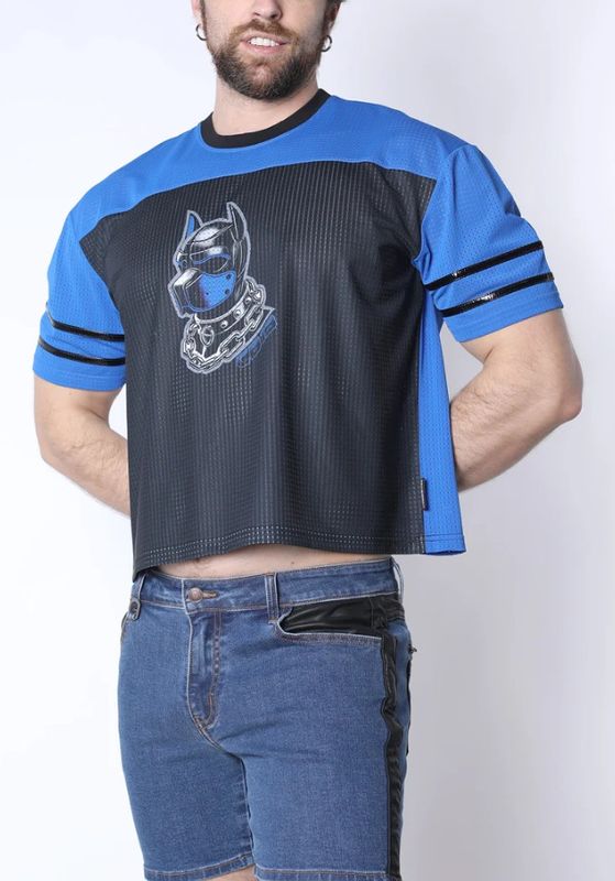 CELLBLOCK 13 KENNEL CLUB DARK PUP CROP TOP BLUE
