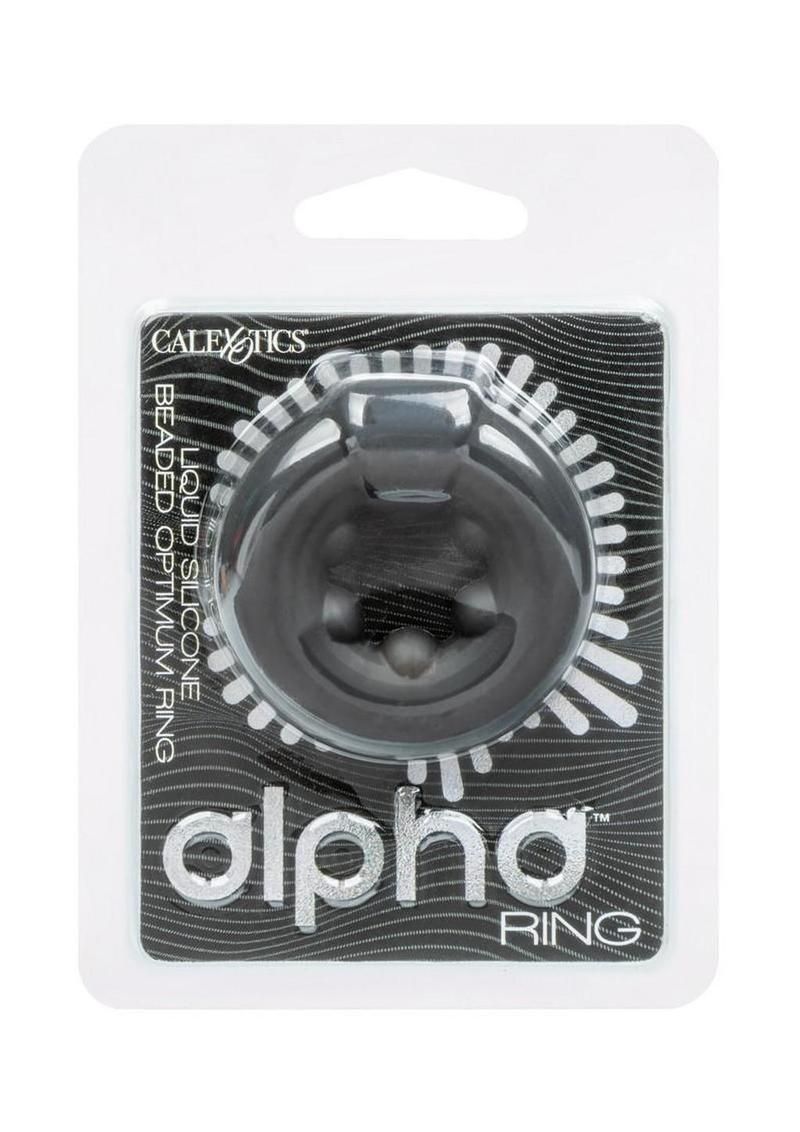 ALPHA LIQUID SILICONE BEADED OPTIMUM COCK RING BLACK ALPHA LIQUID SILICONE BEADED OPTIMUM COCK RING BLACK