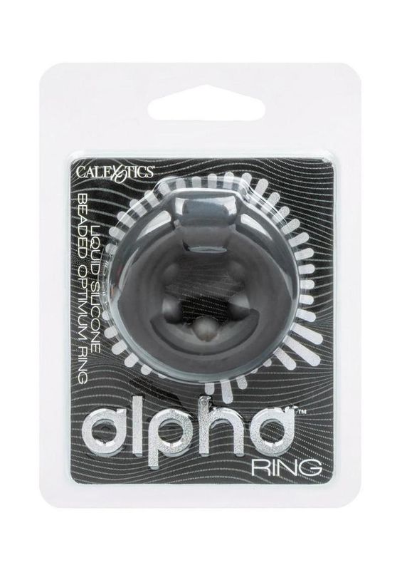 ALPHA LIQUID SILICONE BEADED OPTIMUM COCK RING BLACK ALPHA LIQUID SILICONE BEADED OPTIMUM COCK RING BLACK